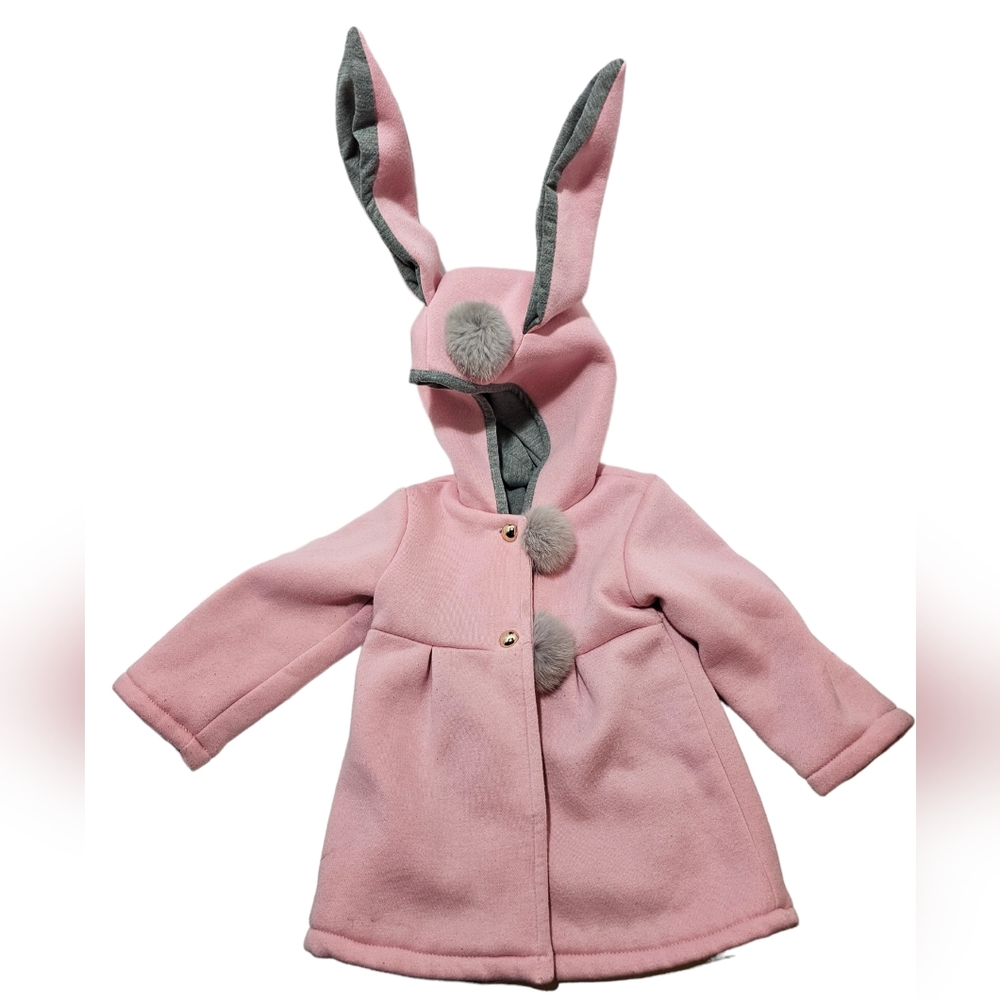 Kids Pink Bunny Spring Coat